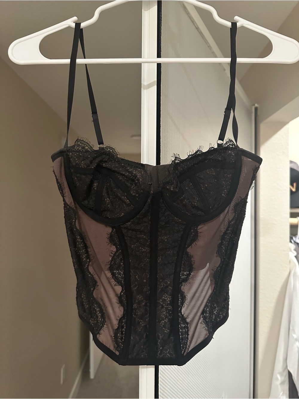Urban Outfitters Black Lace Corset Top